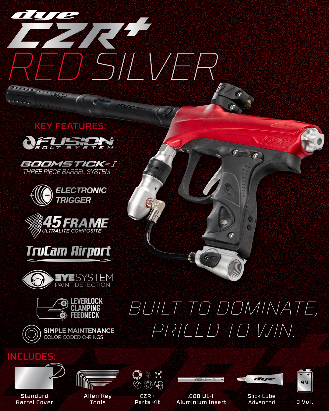 DYE RIZE CZR+ - RED/SILVER DUST - Image 4