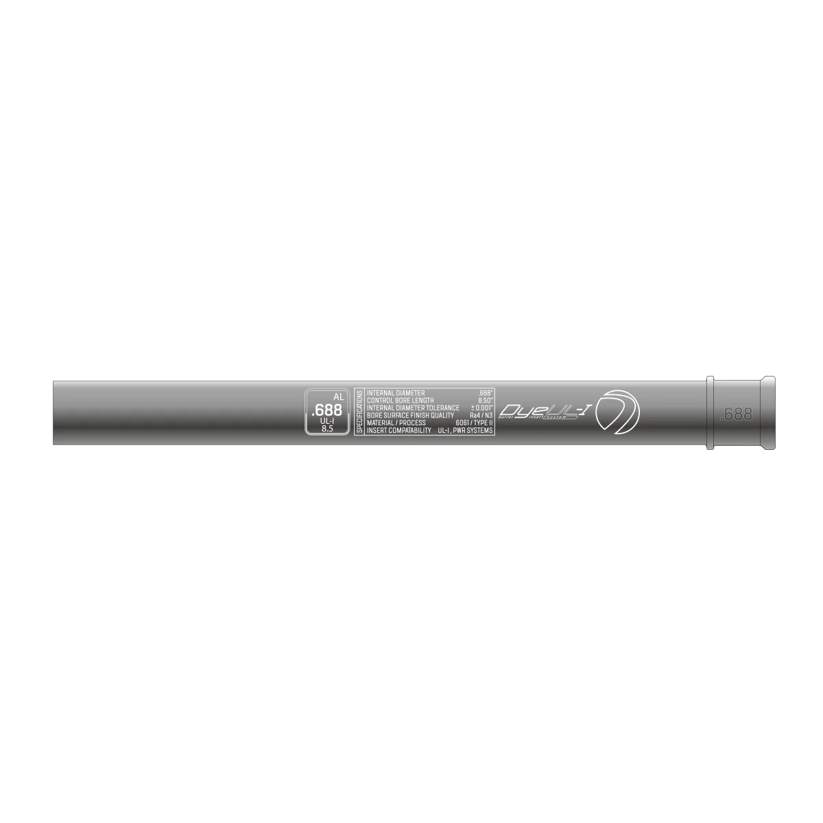 DYE UL-I Barrel Inserts – All Bore Sizes (.676–.692) - Image 9