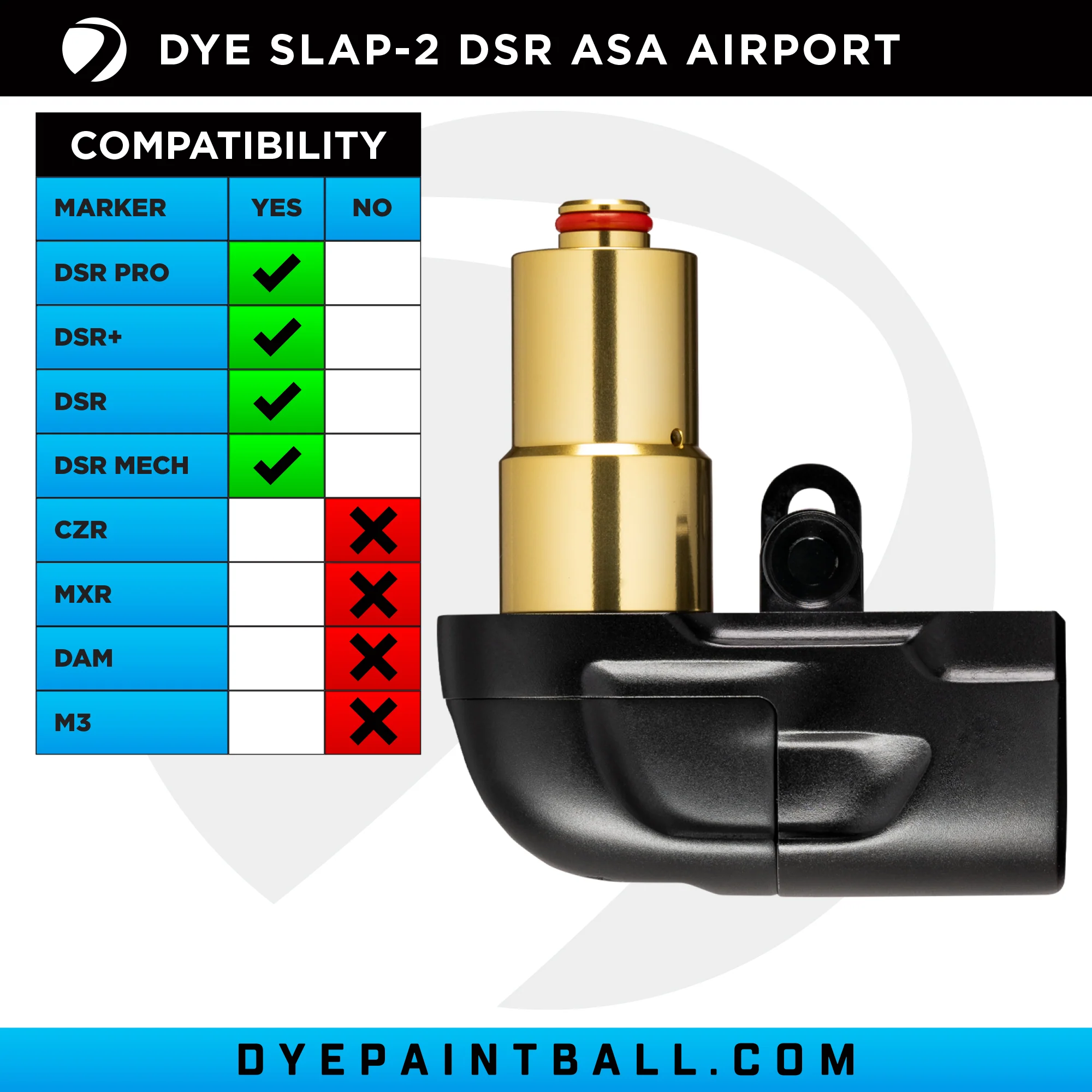 DYELab SLAP2 ASA BLK/BLK - DSR/DSR+/DSR PRO - Image 3